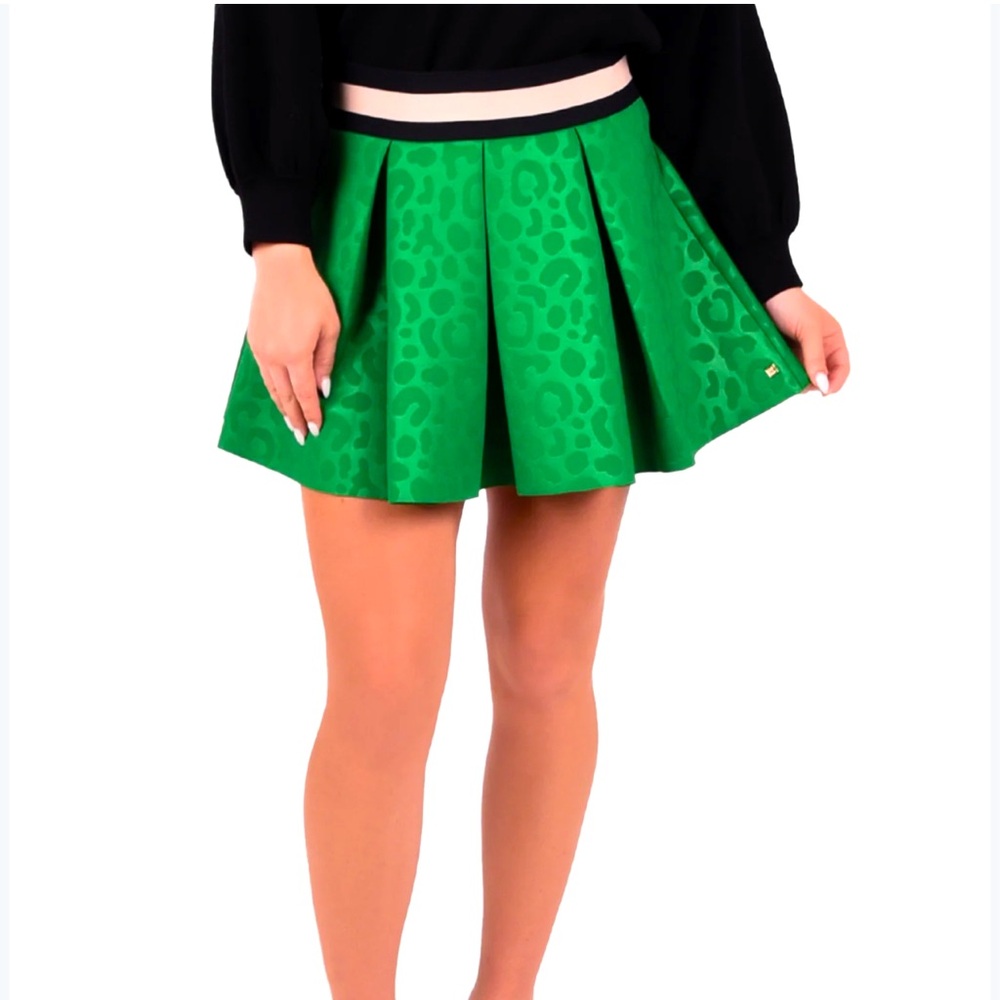 Emily McCarthy Evergreen Cheetah Tennis Skirt